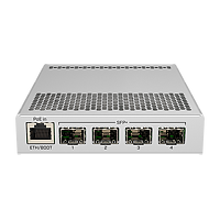 MikroTik CRS305-1G-4S+IN Five-port desktop switch with one Gigabit Ethernet port and four SFP+ 10Gbps ports