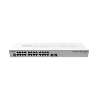 De CRS326-24G-2S+RM is een SwOS/RouterOS-aangedreven 24-poorts Gigabit Ethernet-switch met twee SFP+ poorten