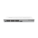 De CRS326-24G-2S+RM is een SwOS/RouterOS-aangedreven 24-poorts Gigabit Ethernet-switch met twee SFP+ poorten