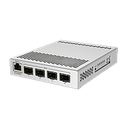 MikroTik CRS305-1G-4S+IN Five-port desktop switch with one Gigabit Ethernet port and four SFP+ 10Gbps ports