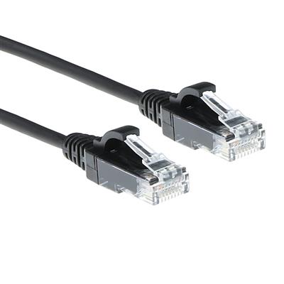 UTP Patchkabel Zwart 1 meter LSZH U/UTP CAT6 datacenter slimline patchkabel snagless met RJ45 connectoren
