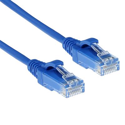 UTP Patchkabel Blauw 10 meter LSZH U/UTP CAT6 datacenter slimline patchkabel snagless met RJ45 connectoren