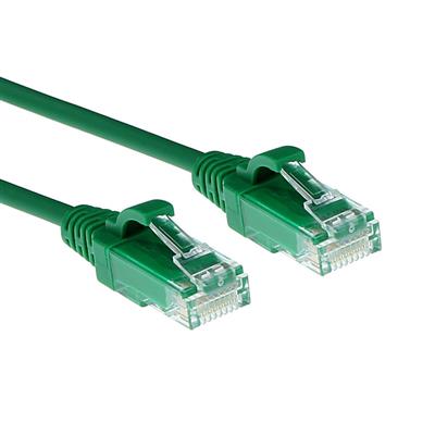 UTP Patchkabel Groen 5 meter LSZH U/UTP CAT6 datacenter slimline patchkabel snagless met RJ45 connectoren