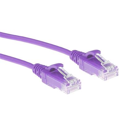 UTP Patchkabel Paars 1 meter LSZH U/UTP CAT6 datacenter slimline patchkabel snagless met RJ45 connectoren