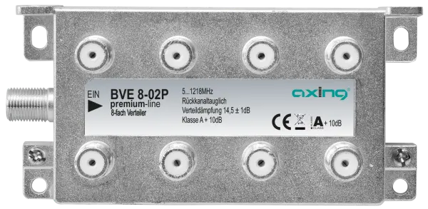maxCoax BVE 8-02P 8-way Splitter 11dB 5..1218MHz IP67 