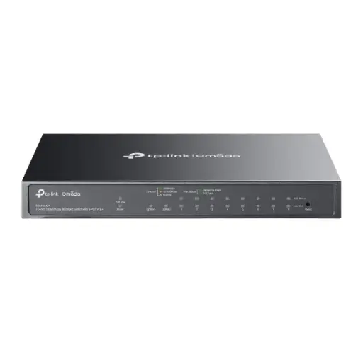 [SW.TPO.ES210GMP] ES210GMP Omada 10-Port Gigabit Easy Managed Switch with 8-Port PoE+ (123W PoE Budget, 250m PoE)